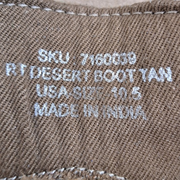 RED TAPE Mens Desert Boot Tan Suede Lace Up Chukka Ankle Boots USA Size 10.5 - Picture 8 of 8